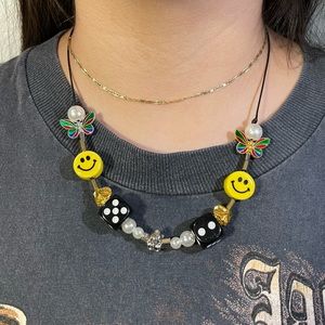 Asap Rocky Smiley pearl chain